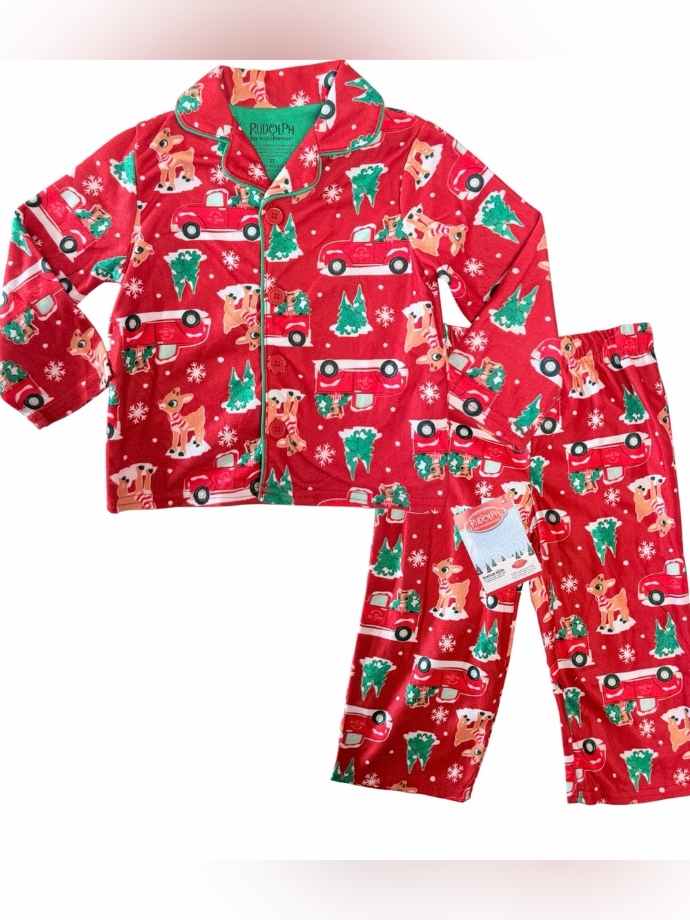 Rudolph Red Nosed Reindeer Christmas Pajamas 2T NWT